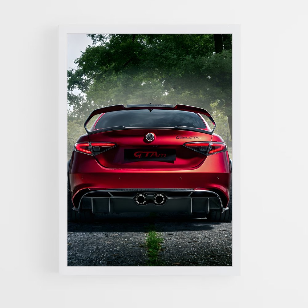 Poster Rouge Vitesse – affiche Alfa Romeo (vue 3)